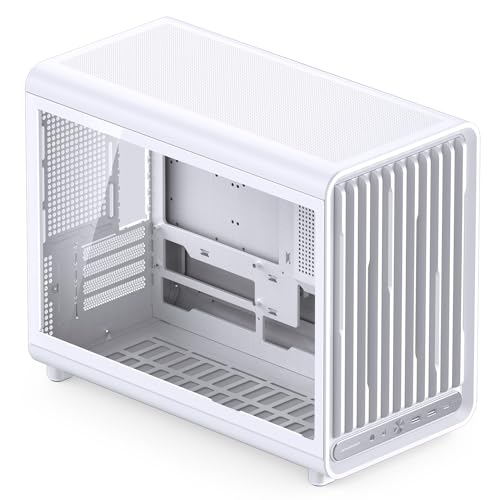 Image of JONSBO D33 White Micro ATX PC Case,High Airflow MATX case with Tempered Glass Panel,9 Fan Positions,High Compatibility,Supports MATX BTF MB, 435mm GPU /360AIO /172mm Air Cooler,ATX /SFX PSU,White