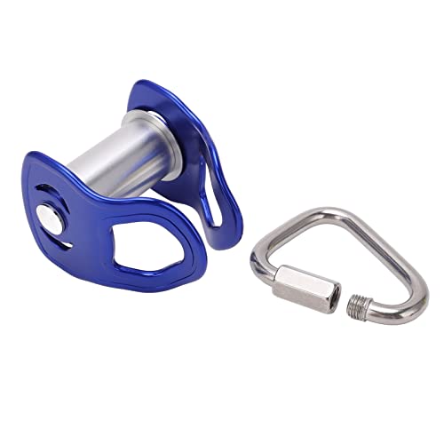 Drfeify Slackline Pulley, Outdoor Sport Pulley Slider Zipline Pulley for Training Obstacle Course for Kids Adults Blue