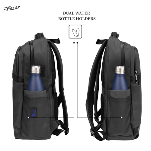 Image of F Gear Hallstat 20L Laptop Backpack|Dedicated Laptop, Tablet & iPad Sleeves|USB & Type-C Charging Ports, Luggage Strap|Smart Office, College & Travel Backpack|2 Compartments & Hidden Pocket
