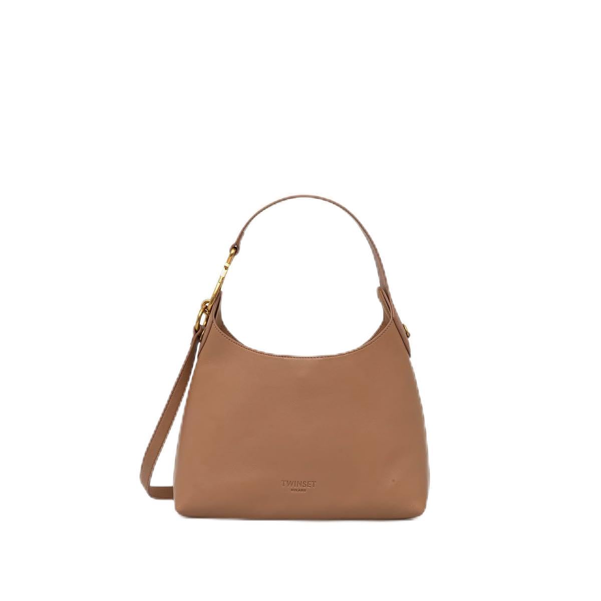 TWINSET HOBO Mocha M. in vera Pelle