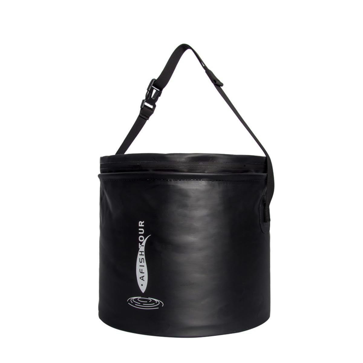 Secchio da Pesca Pieghevole per Campeggio Portatile Impermeabile Contenitore Dell'Acqua per Pesci Vivi 30.4x27CM