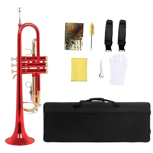 Standard Trumpet Brass Student Trumpet Instrument With Storage Case Band Horn For Children And Adults Beginner