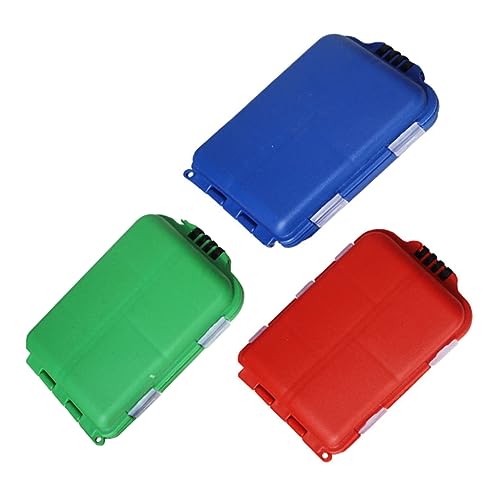 Yardwe 1set Portable Lure Tray Boxes Fishing Tackle Storage Case with Compartments Durable Utility Organizer for Fishing Gear Accessories Colors Color 3pcs