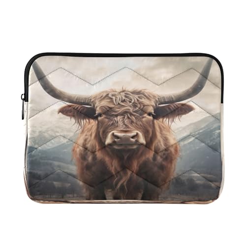 Funda para portátil Highland Cow para laptops 13-14 pulgadas miniatura 1