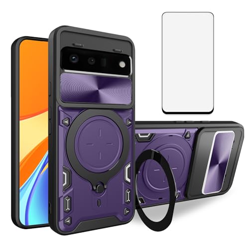 Coque Google Pixel 6 Pro hybride rigide avec vitre verre et support
