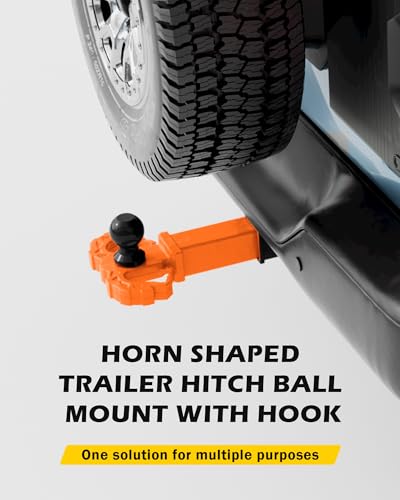 Image of Hitch Step for 2 inch Receivers,Trailer Hitch with 2-Inch Ball Hitch and Trailer Hitch Pin, Drop Forged Steel Truck Hitch Step, 14 Ton (30000 Lbs) Maximum Break Strength Tow Hitch Receiver, Orange