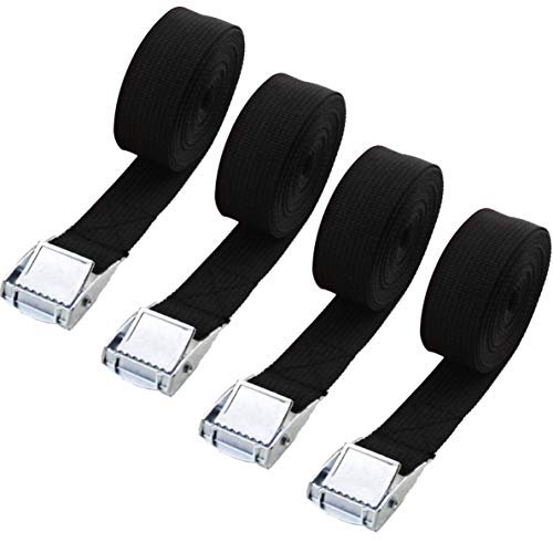 Velidy Premium Heavy Duty Ratchet Strap Tie Down Set -4Pack 586 lbs Load Cap- 1760 lbs Break Strength Cargo Straps Lashing Strap for Moving Appliances,Car,Motorcycles Tension and Lawn Equipment (6M)