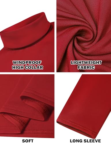 Image of Men's Turtleneck Casual Basic High Neck Long Sleeve T Shirts Half Neck Lightweight Pullover Sweater