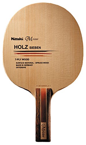 Nittaku NE-6112 Table Tennis Racket, Holtzsiben 3D Shake Hand for Attack, Special Material, Straight