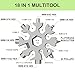 Stocking Stuffers for Men, Snowflake Multitool 2PCS 18 in 1 Stainless Steel Snowflake Multi Tool, Cool Gadgets for Outdoor Travel Camping Daily
