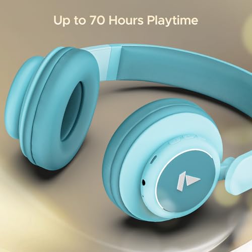 Image of Boat Rockerz 450 Pro Bluetooth Wireless On Ear Headphones with Mic with 70 Hours Battery, 40Mm Drivers, Bluetooth V5.0 Padded Ear Cushions, Easy Access Controls and Voice Assistant(Aqua Blue)