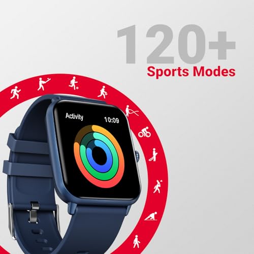 Image of Fire-Boltt Ninja Call Pro Plus Bluetooth Calling Smart Watch, 1.83″ HD Display, AI Voice Assistant, 120+ Sports Modes, IP67 Waterproof, SpO2 & Heart Rate Monitor Smartwatch for Men & Women - Blue