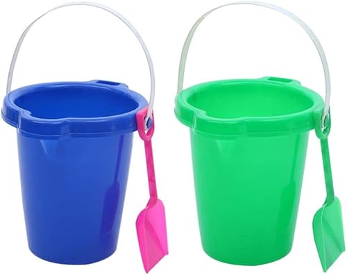 TOYANDONA 2 cubos de playa de plástico para playa, cubo de arena, mesa redonda, tarro de basura para cumpleaños, verano, playa, fiesta, suministros TOYANDONA 2 cubos de playa de plástico para playa, cubo de arena, mesa redonda, tarro de basura para cumpleaños, verano, playa, fiesta, suministros