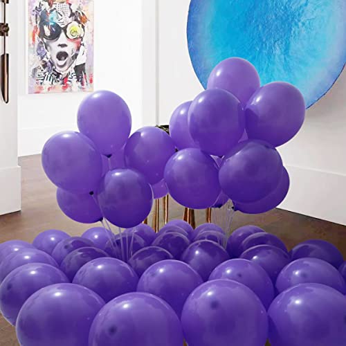 Image of 300 Pack Purple Balloons 12 inch Purple Latex Party Balloon Bulk for Various Party Events Decorations