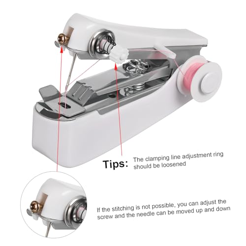 NUOBESTY handnaaimachine draagbare naaimachine makkelijke naaimachine draagbare handmatige naaimachine mini-naaimachine kleine naaimachine professioneel naaigereedschap Zak - Image 6