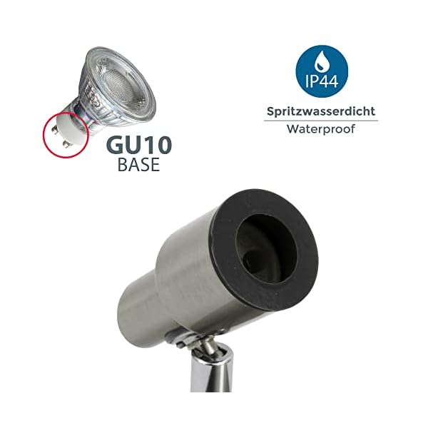 B.K.Licht - LED Strahler Badezimmer matt-nickel - Bad Deckenlampe LED drehbar und schwenkbar - inkl. 1x GU10 LED mit 3… – Bild 5