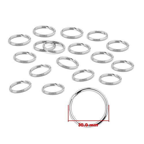 Llaveros de 30 mm para evitar la pérdida de llaves con este pack de 180 argollas niqueladas firmes