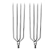 FECAMOS 2 PCS Fishing Spears, Powerful Harpoon Stainless Steel 4 Prongs Fishing Spear High Hardness Sturdy Universal with 8mm Screw for Outdoor Fishing