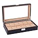 Produktbild JOMSK Uhrenboxen 12-Uhr-Anzeigen Organizer, Watch Box Mens, Schmuck-Anzeigen CaseLeather, Video-Speicher-Fall-Schwarz. Haushalt Schmuck Aufbewahrungsbox aus Holz Schmuck (Color : Black, Size : S)