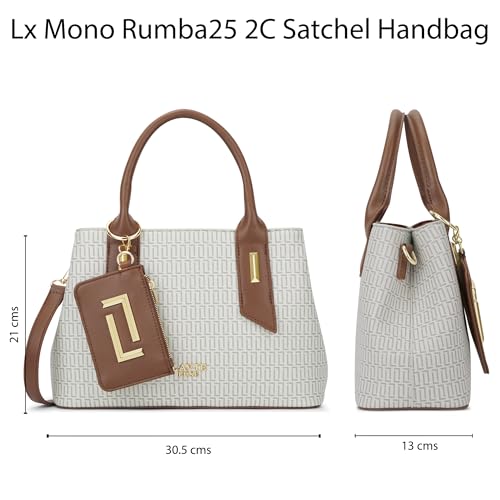 Image of Lavie Luxe Women's Monogram Rumba25 Handbag | Handbag for Work | Ladies Purse | Stylish Shoulder Bag | Gift for Women