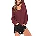 Produktbild U/A Damen Woll-Strickpullover Damen Pullover Oversized Oberteil Gr. L, claret