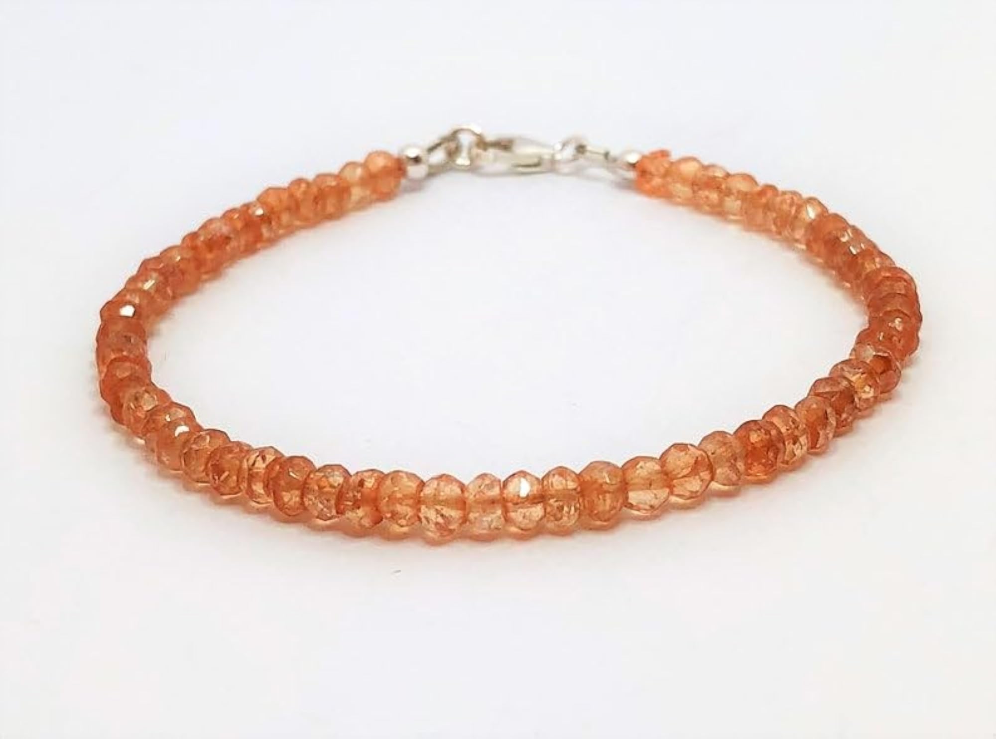 Imperial Quartz Rondelle Beaded Bracelet, Adjustable 7 Inch