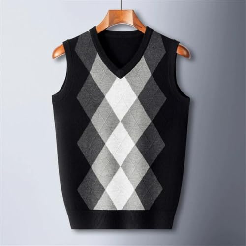 Men's Business Casual Pullover Warm Sleeveless Wool Knitted Sweater Vest Tops2