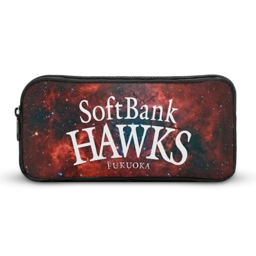 福岡ソフトバンクホークス文具ケース ペンケース 収納グッズ 筆箱 ペンバッグ 筆入れ 多機能 学用品収納 大容量軽量 伸縮性が良く、繰り返し使用可能 傷防止 防汚 掃除が簡単 いろいろな文房具を収納 オフィス小物 コスメバッグとして 男女兼用 携帯便利