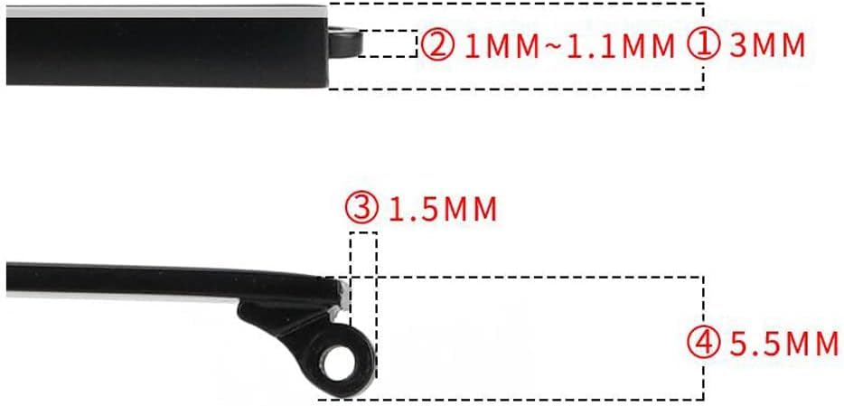 Beine Brille, Ersetzen Sie den Brillenarm, Rahmenbügel, 1 Paar Metall-Brillen-Ersatzbrillen-Ersatzbügel, Brillenrahmen, Bügel-Brillenarme, Beine-B Schwarz