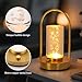 Cordless Table Lamp,Outdoor Rechargeable Small Touch LED Lamp 3 Colors Dimmable Light Aesthetic Pretty Decorative Battery Powered Lamp for Bedside,Living Room,Patio,Bedroom,Kitchen (Cylinder Droplet)