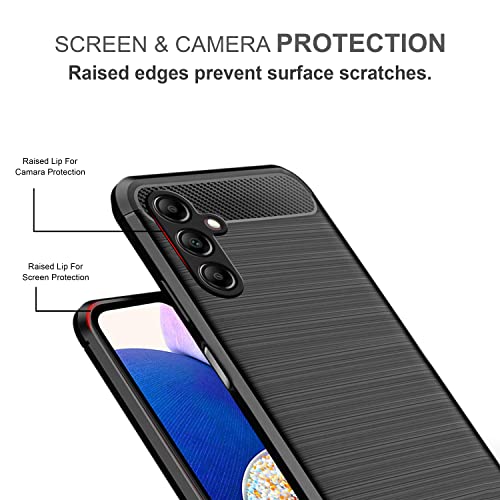 Image of Zapcase Back Cover Case for Samsung Galaxy A14 5G | Compatible for Samsung A14 5G Back Cover | 360 Degree Protection | Soft and Flexible (TPU | Matte Black)