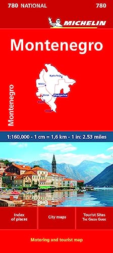 Michelin Montenegro: Straßen- und Tourismuskarte 1:160.000 (MICHELIN Nationalkarten)