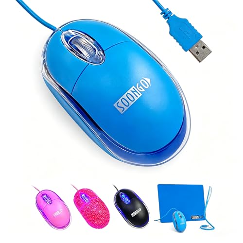 SOONGO Kids Mouse for Laptop USB Ergonomic Optical Mouse...
