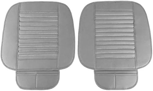 zipelo Paquete de 2 fundas de asiento de automóvil para asientos delanteros, protector de cojín de cuero transpirable, asiento del conductor