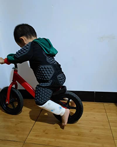 Topeter Youth Padded Protective Shirt, Boys Padded Football Shirt, Rib Chest Protector For Rugby, Hockey, Paintball (Black Yxl) #TOP6