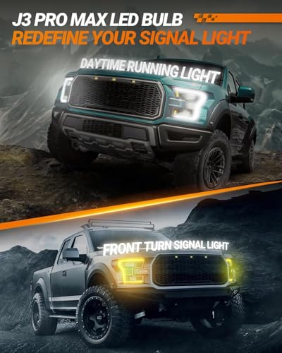 Image of SEALIGHT 3157 Switchback LED Bulb, CANBUS 3156 LED Light With Turbo Fan, 3057 3457 4157 Amber /White Dual Color Anti Hyper Flash Turn Signal Lights and DRL /Parking Lights, Pack of 2