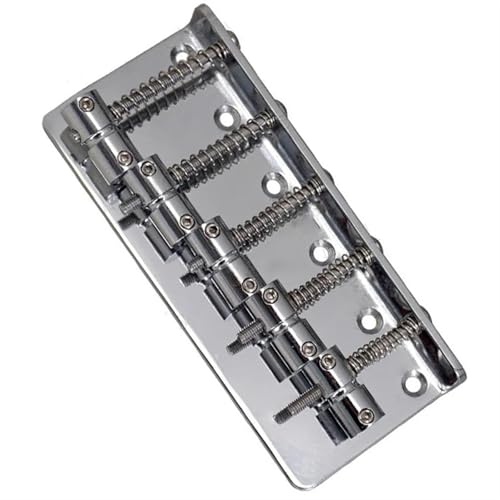 シルバーアイアン 5弦エレクトリックベースギターブリッジ 楽器アクセサリーパーツ