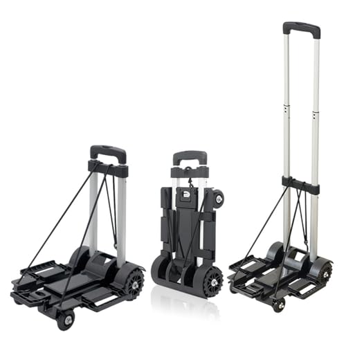 Carretilla plegable multiusos con ruedas de goma miniatura 7
