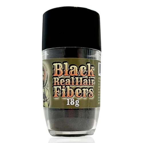 HAIRFUSION I LOVE BEING A BARBER - Black Real Hair Fibers for Thinning Hair - 100% Natural Texture, Non Synthetic Hair Fibers - Bald Spot Cover Up and Enhancement for Men & Women