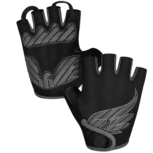 MOREOK Cycling Gloves Bike Bicycle Gloves, Half Finger -128-GRAY-XL