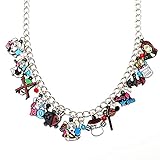 NBCNWQQ Harley Quin Charm Necklace Superhero Necklace Gifts for Girl Woman Men