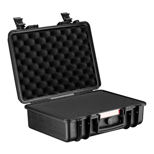 Wiltec Universalkoffer 45 x 35 x 16 cm, wasserdichter Transportkoffer mit Schaumstoff Zuschnitt