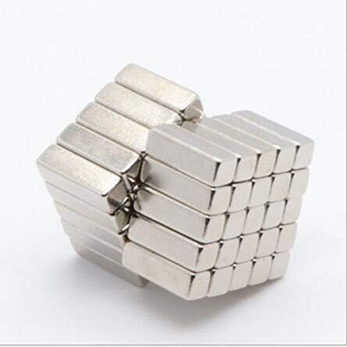 RUTILISM - Imán cuadrado para nevera (50 unidades, 0.472 x 0.157 x 0.079in, para trabajo u oficina, fines científicos, artes y manualidades o aulas