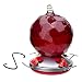 Best Home Products Hummingbird Feeder, Blown Glass, Candy Apple, 24 ounces