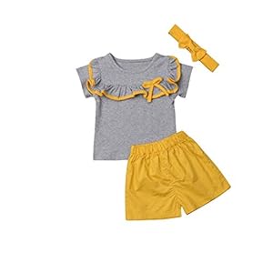 AYIYO Baby Jongen Meisje Broer en Zuster Bijpassende Outfits T-shirt met korte mouwen Tops + Shorts Set voor 0-5T