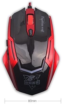 Gaming Mouse with 6 Buttons Multi-Color LED, USB Wired, 2400 DPI for PC or Mac