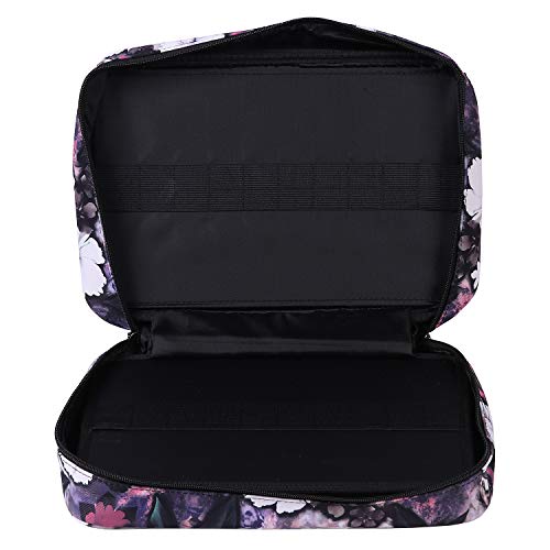 Image of Colored Pencil Case Slot Holds 300 Pencils or 200 Gel Pens with Zipper Closure Large Capacity Nylon Pen Organizer for Painter or Artist (Gray Rose)
