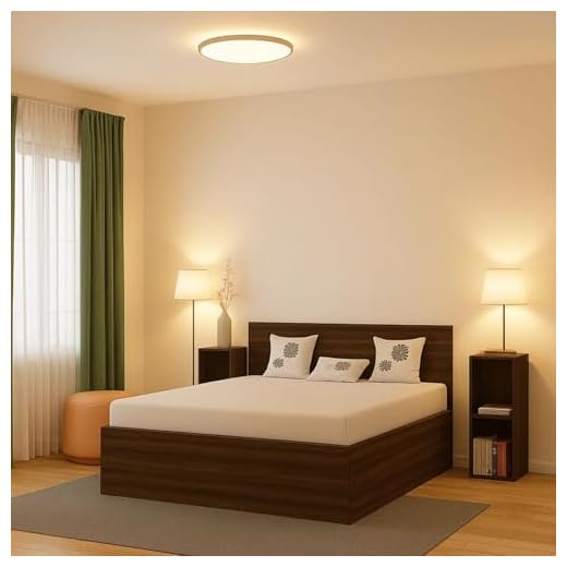 The MM Furniture Store: Hunter King Size Bed with Box Storage and 2 Side Stand Box for Bedroom (Original Walnut_78x72) - Engineered Wood