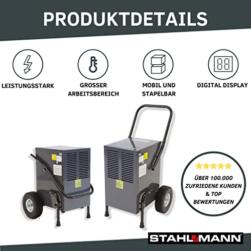 STAHLMANN Luftentfeuchter Bautrockner LE60 PROFI- Maschine max. 60L/ 24-2