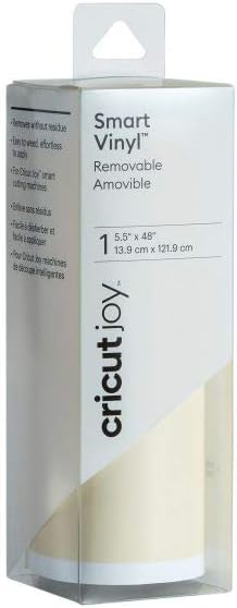 CricutJoy Smart Vinyl - Removable - 5.5" x 48", Adhesive Decal Roll - Cream
